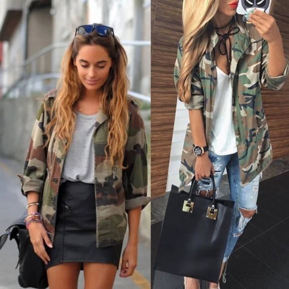 Urban OUTFITTERS ecoté camo camouflage army fatigue jacket small - Picture 14 of 16